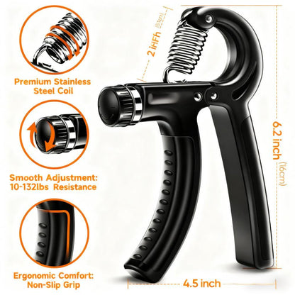 Adjustable Hand Gripper - Non-Slip & Portable, Suitable for Everyone, Fitness & Rehabilitation Use