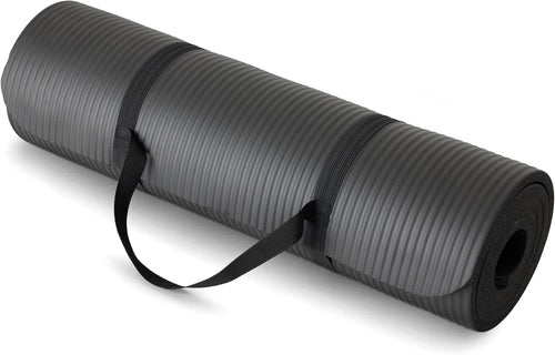 Extra Thick Yoga Mat (1/2") with Carrying Strap - Non-Slip Exercise Mat for Workouts
