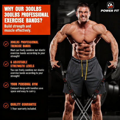 Men's Upgraded Resistance Bands - Max 300LB Resistance, Full-Body Shaping, Home & Outdoor Fitness Equipment