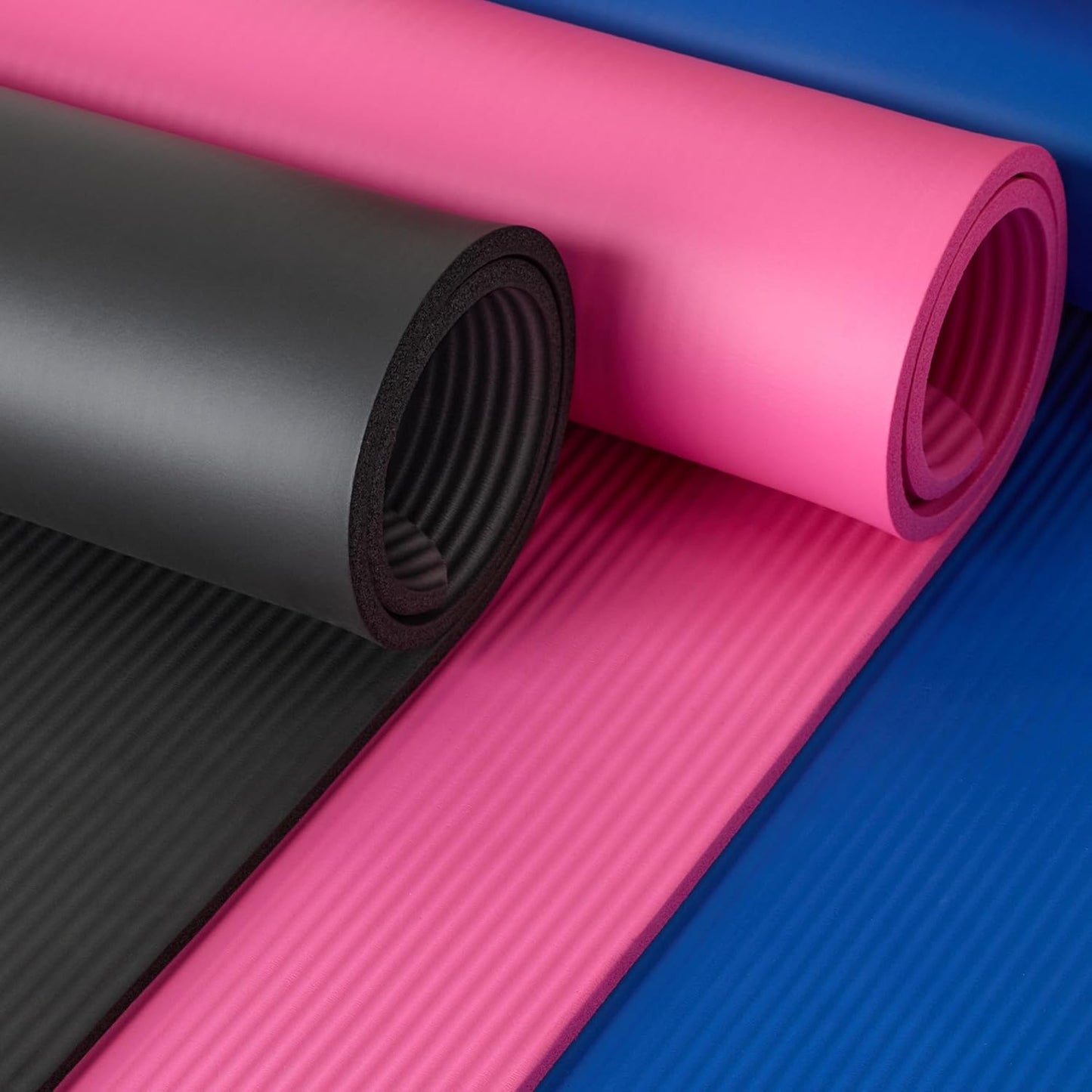 Extra Thick Yoga Mat (1/2") with Carrying Strap - Non-Slip Exercise Mat for Workouts
