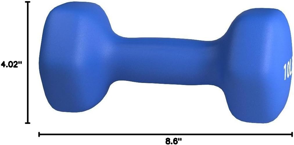 Neoprene Dumbbell Hand Weights for Exercise and Muscle Toning