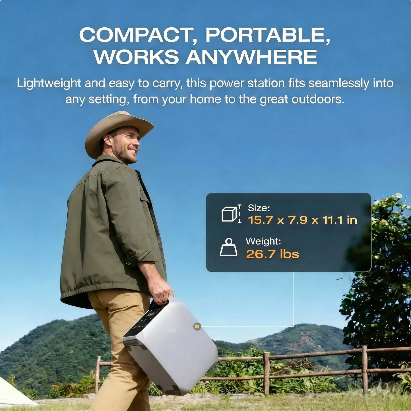 1800W/1024Wh Portable Power Station for RV & Camping