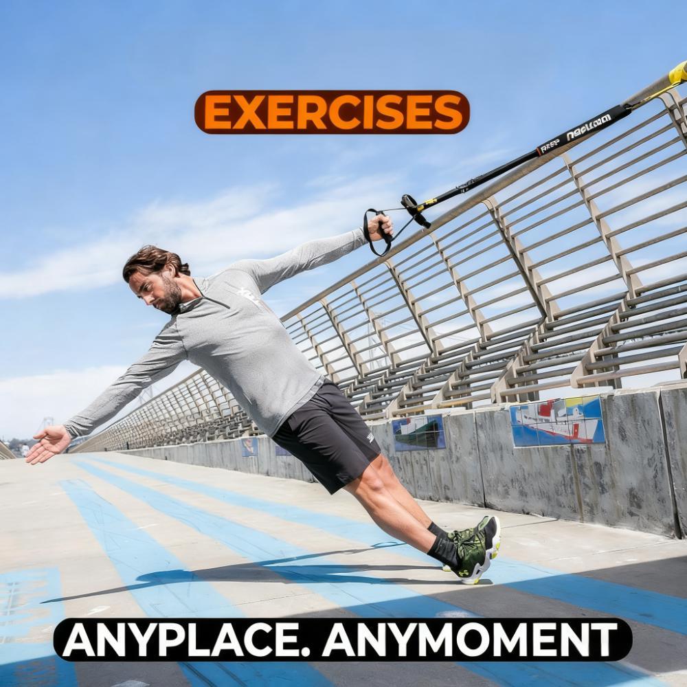 Portable Suspension Training System - Lightweight & Portable, 20-Minute Efficient Workouts, App with Hundreds of Courses