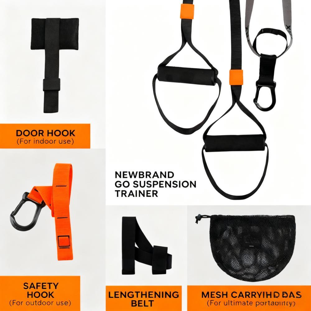Portable Suspension Training System - Lightweight & Portable, 20-Minute Efficient Workouts, App with Hundreds of Courses
